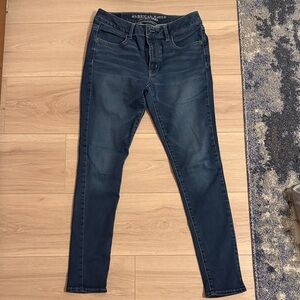 Abercrombie & Fitch Women's Dark Blue Skinny Jeans